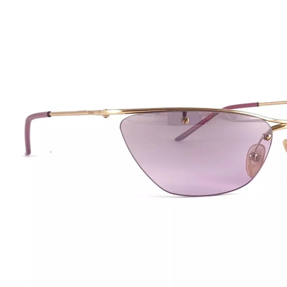 Christian Dior Flash Tinted Lens Sunglasses purple lavender semi rimless 90s